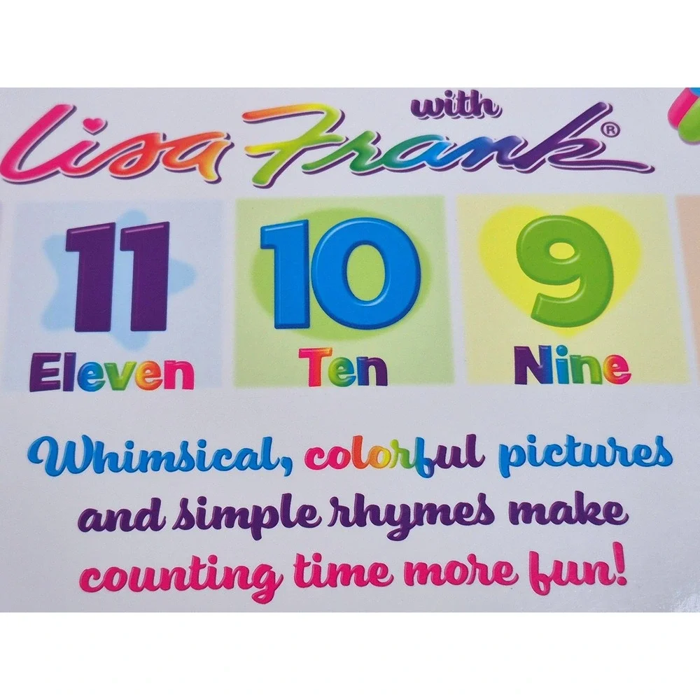 Countdown with‎ Lisa Frank Numbers/ Counting Children's Glitter and Sparkle Book